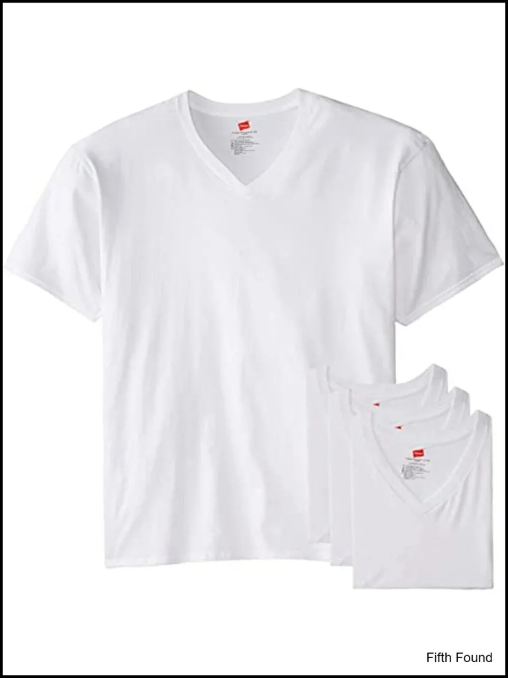 Men's V-Neck Undershirts Multipack 100% Cotton Tall Tag-Free Short Sleeve Tees